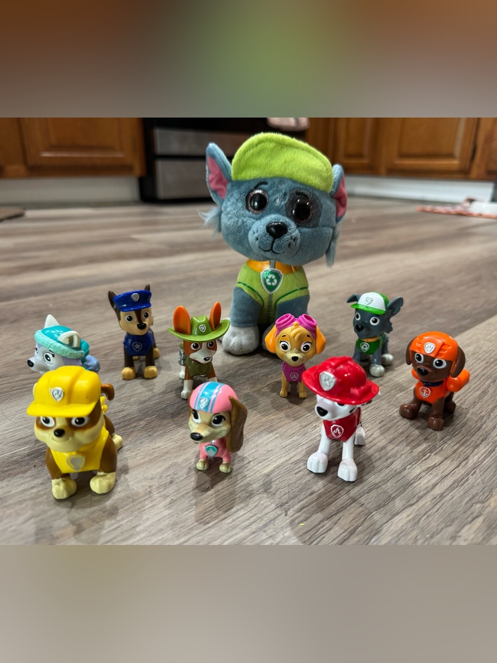 Paw Patrol Action Figure Lot Of 10 Mix Toys Cake Toppers Rubble Robo Marshall